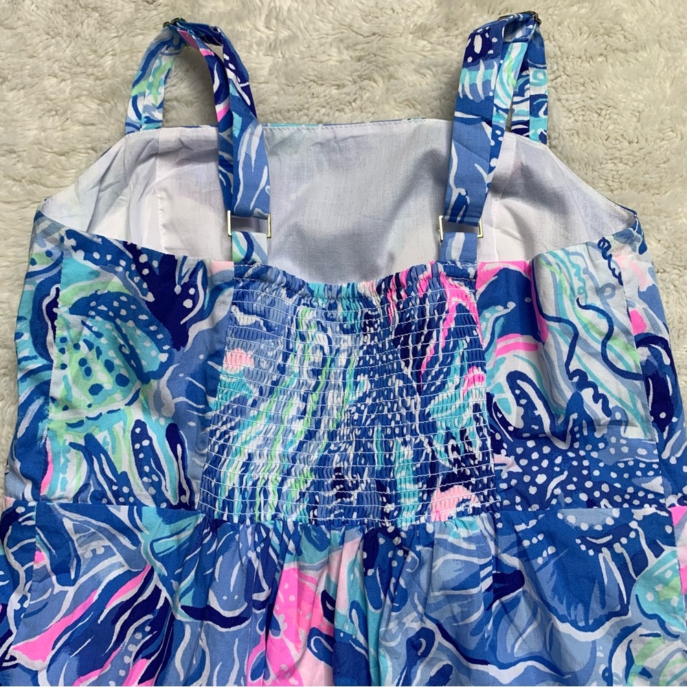 Lilly Pulitzer #004237 Kid's Girls Blue Pink Vivica Sleeveless Dress Size 12 Y - Picture 4 of 9